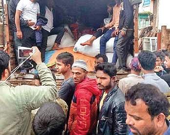 A relief material-laden truck came from Bengaluru to Belagavi last week | EXPRESS