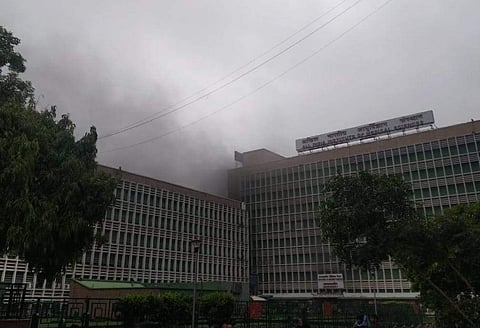 A fire broke out in AIIMS, New Delhi on 17 August 2019. (Photo | Parveen Negi, EPS)