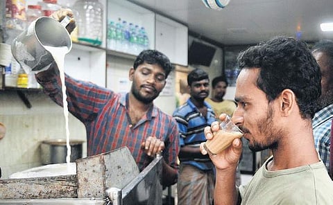 Tea shops are likely to increase rates after the hike in milk price ( Photo| EPS, D Sampath Kumar)