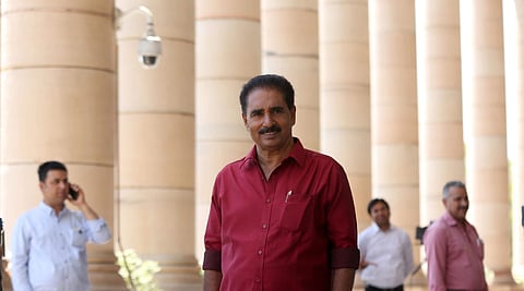 Kollam MP N K Premachandran at Parliament house in New Delhi on Tuesday, May 28, 2019. (Photo | Shekhar Yadav, EPS)