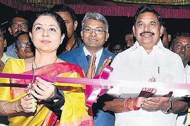 CM Edappadi K Palaniswami and CJ  Vijaya K Tahilramani at the event (Photo |EPS)