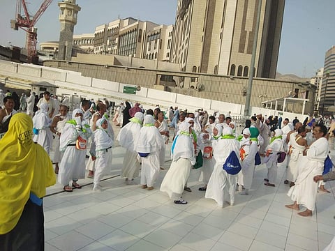 Muslim pilgrims from across the world began arriving in the two holiest cities (in Islam) of Makkah and Madinah in Saudi Arabia since early July. The pilgrims from Philippines reaching Masjid Al Haram (Grand mosque at Makkah). (Photo | EPS)
