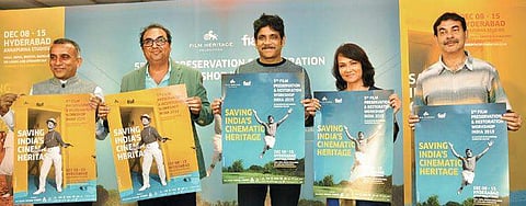 Veteran actor Nagarjuna at the Viacom 18 workshop (Photo |EPS)