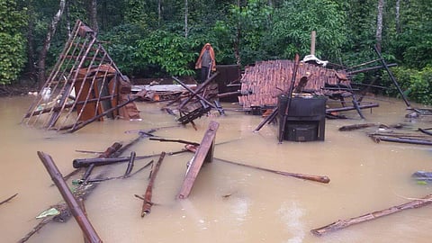 A visual from flood-hit Kodagu district in Karnataka. | Express Photo Services