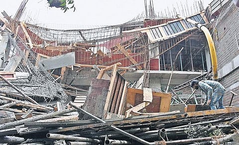Coimbatore Institute of Technology building that collapsed on Tuesday | U Rakesh Kumar