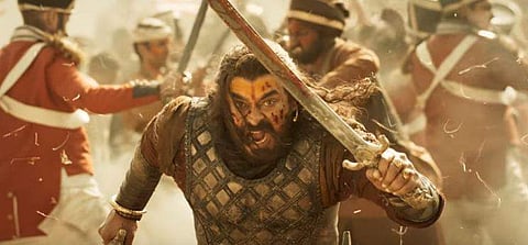 Chiranjeevi in Sye Raa Narasimha Reddy. (YouTube screengrab)