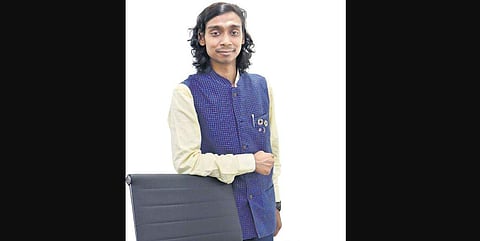 Delhi-based hearing and speech impaired artist and activist Apoorv Om was conferred with National Youth Award