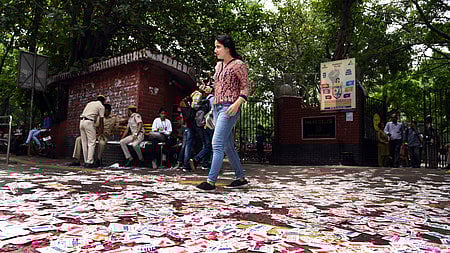 A still from DUSU elections in January 2024, at the DU North Campus. 