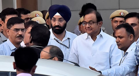 Special CBI court sends Congress leader and former Union Minister P Chidambaram to CBI costudy till 26 August. (Photo | EPS)