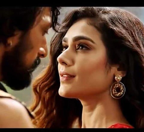 Aakanksha Singh with Sudeep in Pailwaan.