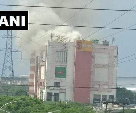 A major fire breaks out in Noida's Spice Mall. | ( Photo | ANI )