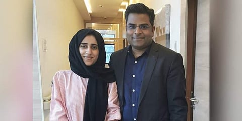 Muzna Mohammad (L) with Dr Murali Mohan. (Photo | Express)