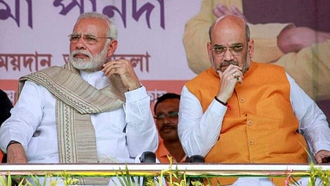 PM Narendra Modi with Union Home Minister Amit Shah (Photo | PTI)