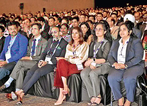 Mamata Kovvuru attending a two-day convention which concluded at HICC (Photo |EPS)