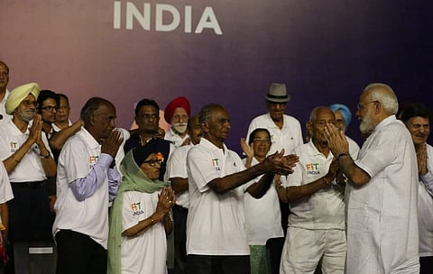 Prime Minister Narendra Modi at the launch of Fit India Campaign in New Delhi on 29 August, 2019. (Photo | Shekhar Yadav, EPS)