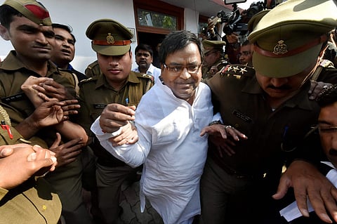 Former Uttar Pradesh Mining Minister Gayatri Prajapati (Photo | PTI)