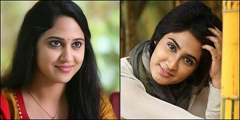 Actors Miya George and Deepti Sati.