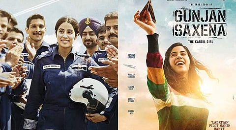 Janhvi Kapoor in the first look posters of 'The Kargil Girl'.