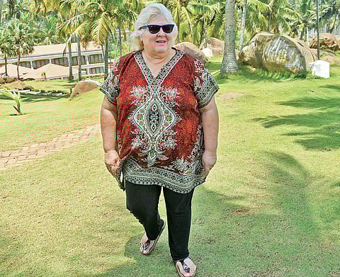 Dr Aleida Guevara, daughter of legendary revolutionary Che Guevara, at Samudra Kovalam Resort in Thiruvananthapuram on Tuesday | B P Deepu