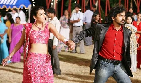 Kajal Aggarwal and Vaibhav in 2008 Tamil film 'Saroja'.