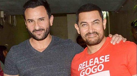 Actors Saif Ali Khan and Aamir Khan.