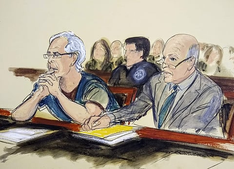In this July 15, 2019 courtroom artist's sketch, defendant Jeffrey Epstein, left, and his attorney Martin Weinberg listen during a bail hearing in federal court, in New York. | ( Photo | AP )