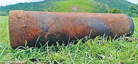 Rusted empty shells of explosives found in Hanumanthapuram, Kancheepuram | Express
