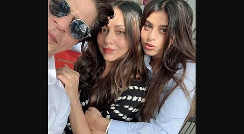 Shah Rukh Khan with wife Gauri and daughter Suhana. (Photo | Suhana Khan Instagram)