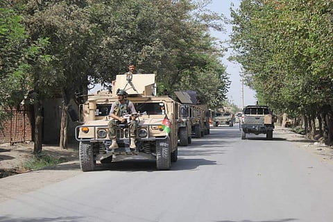 Afghan security forces arrive during a fight against Taliban fighters in Kunduz province north of Kabul (Photo | AP)