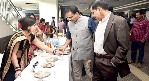 Hyderabad Metro Rail MD NVS Reddy inaugrated the three-day International Snacks Festival(Photo |EPS)