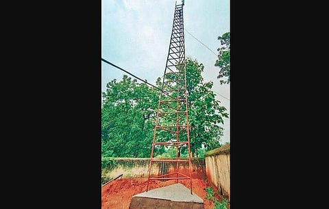 BSNL Tower set up in Badaki village (Photo |EPS)