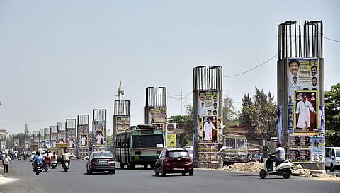 The piers built for the elevated corridor from Maduravoyal to Chennai Port before the work was halted due to objections of the Tamil Nadu government.