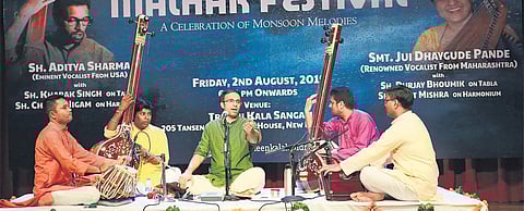 Raag Malhar is an old Indian classical raag associated with the atmosphere of torrential rains.