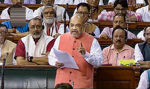 Amit Shah in Lok Sabha (Photo | PTI)
