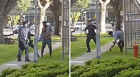 Indian national Murugesan Ragupathiraja, 25, sentenced to three years and seven months' jail for various offences in Singapore. | ( Photo | Screengrab: Facebook/Roads.SG)