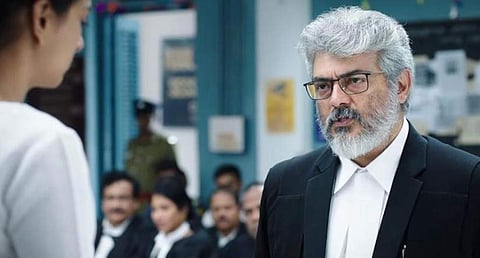 A still from Ajith-starrer 'Nerkonda Paarvai'. (Photo | YouTube Screengrab)