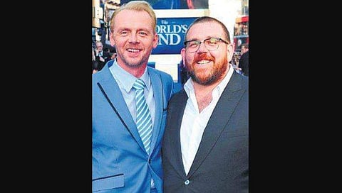 Hollywood actors Nick Frost and Simon Pegg