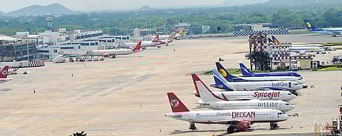 Now, parking stands used for wide-bodied international aircraft will accommodate narrow planes