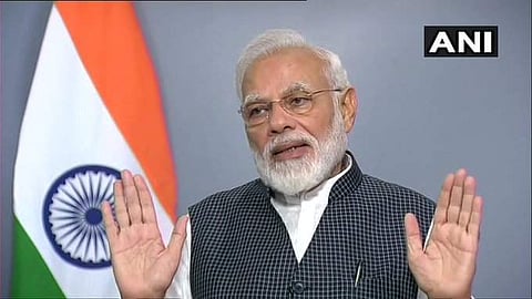 Prime Minister Narendra Modi addressing the nation on 8 August 2019 after Article 370 abrogation. (Photo | ANI Twitter)