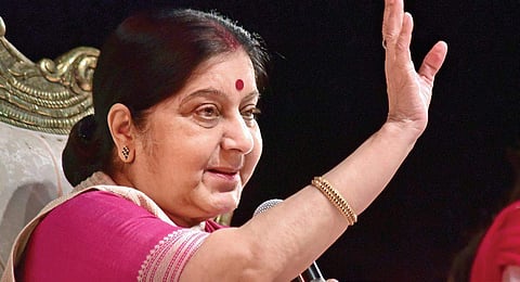 Late Sushma Swaraj rescued many indian citizens stranded in foreign countries (File Photo | EPS)