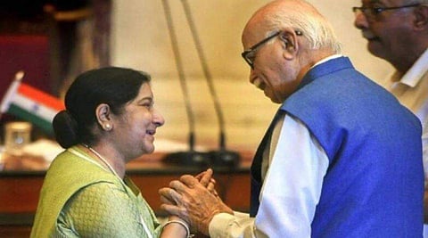 Sushma Swaraj and LK Advani (File Photo | PTI)