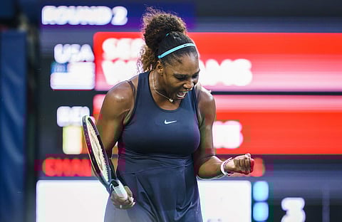 Serena advanced in 75 minutes at her first US Open hardcourt tuneup event. | AP