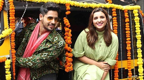 A still from Sidharth Malhotra, Parineeti Chopra-starrer 'Jabariya Jodi'.