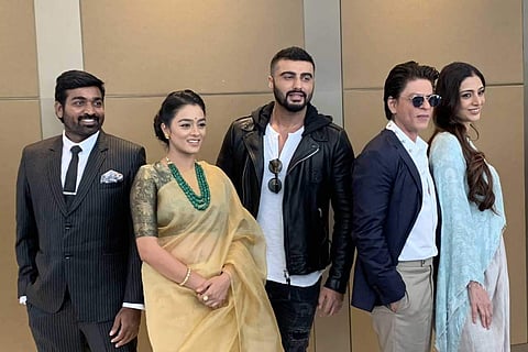 Actors Vijay Sethupathi, Gayathrie Shankar, Arjun Kapoor, SRK and Tabu