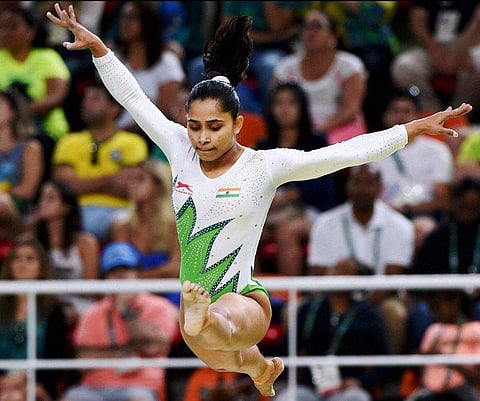 Dipa Karmakar is an artistic gymnast who has represented India at the 2016 Summer Olympics. He was born in Agartala in 1993. (Photo | PTI)