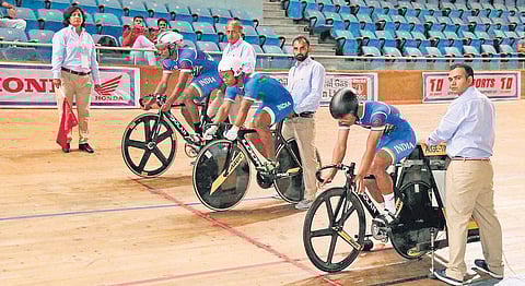 File picture of Indian cyclists