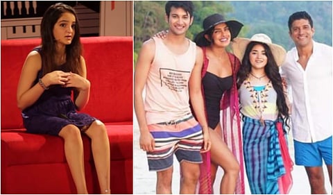 Aisha Chaudhary and a still from the film 'The Sky is Pink.' ( Photo | Twitter )