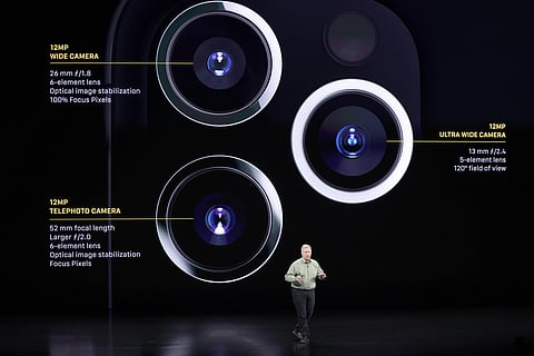 Phil Schiller, Senior Vice President of Worldwide Marketing, talks about the new iPhone 11 Pro and Max, during an event to announce new products . (Photo | AP)