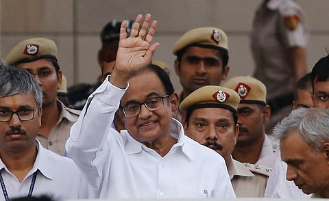 Congress leader and former finance minister P Chidambaram after being produced at Rouse Avenue Court in connection with INX media case in New Delhi. (File Photo | Arun Kumar, EPS)