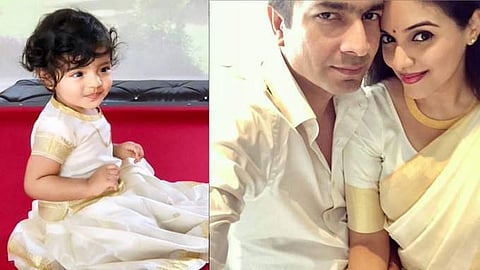 Asin's daughter Arin; Asin with husband Rahul Sharma. (Photos | Instagram)